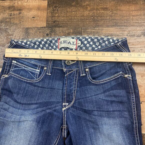 Ariat Women's Straight Leg Jeans - Dark Blue - Picture 7 of 9